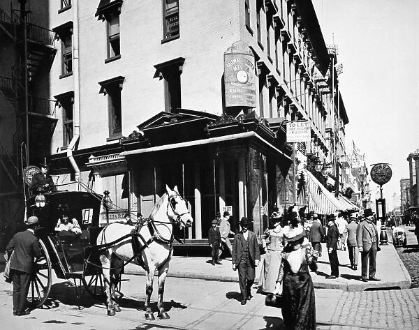 NEW YORK: TIN PAN ALLEY. The corner of Broadway and West 28th Street, New York City