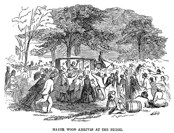 NEW YORK: TURNFEST, 1857. The arrival of Mayor Fernando Wood at the picnic held