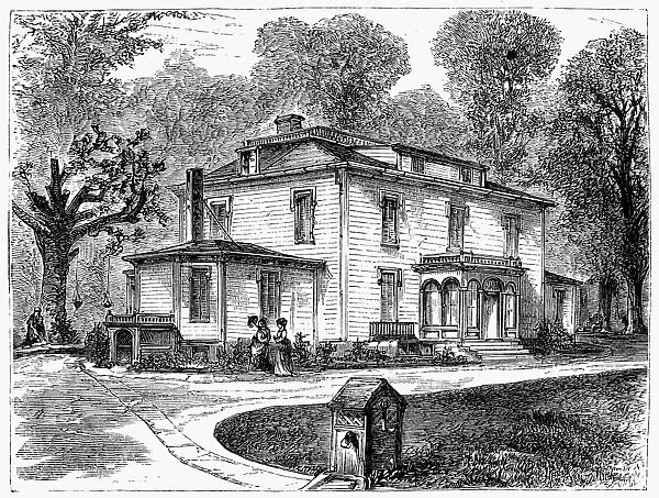 NEWARK: COCKLOFT HALL. Cockloft Hall at Newark, New Jersey. Wood engraving, 1876