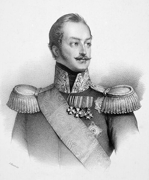 NICHOLAS I (1796-1855). Czar of Russia, 1825-1855. Lithograph, French, 19th century