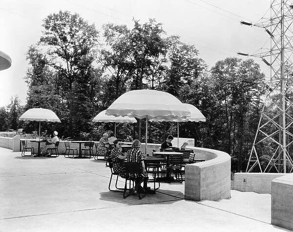 NORRIS DAM PARK, c1938. Overlook terrace at Norris Dam Park in Tennessee, designed