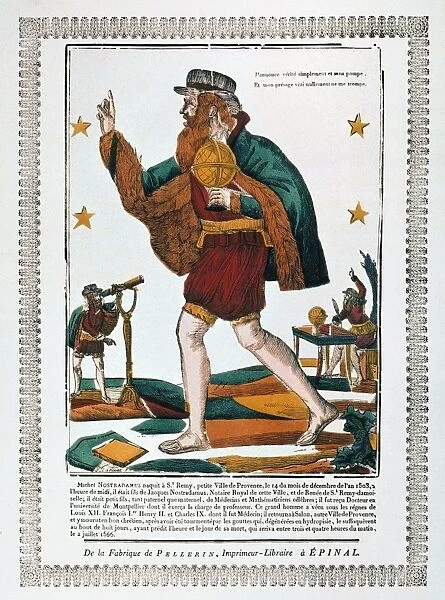 NOSTRADAMUS (1503-1566). French physician and astrologer. French engraving, 19th century