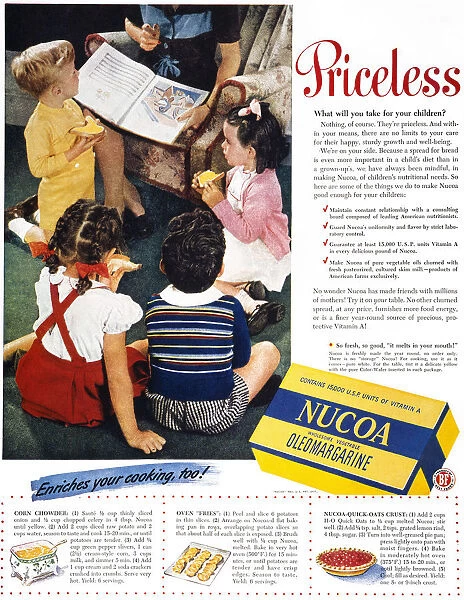 For Nucoa wholesome vegetable oleo-margarine, from an American magazine