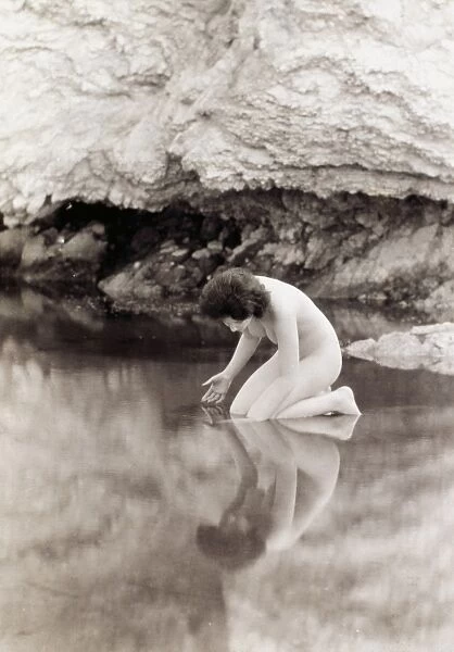 NUDE AND REFLECTION. Photographed c1920