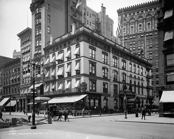 NYC: CAFE, c1908. Cafe Martin on 5th Avenue and 26th Street in New York City. Photograph