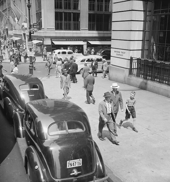 NYC: FIFTH AVENUE, 1939. 5th Avenue near 44th Street in New York City