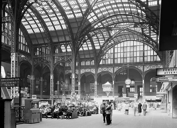 NYC: PENN STATION, 1962. Interior view of Penn Station in New York City. Photograph