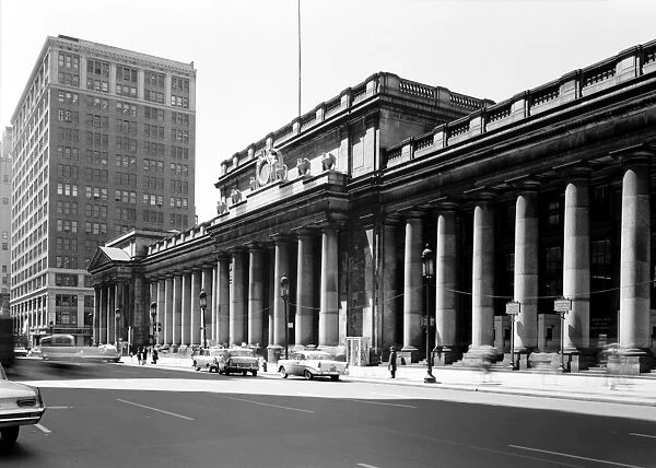 NYC: PENN STATION, 1962. Pennsylvania Station on 7th Avenue in New York City, built in 1910