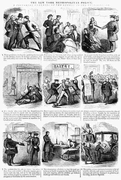 NYC: POLICE, 1859. The New York Metropolitan Police - A pictorial analysis of