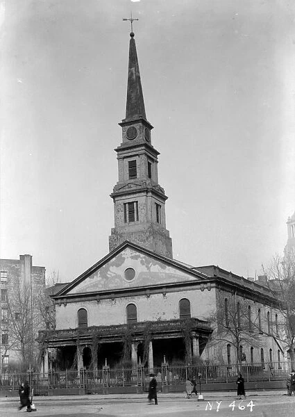 NYC: ST. MARKS CHURCH. St. Marks Church in the Bowery on East 10th Street in New York City