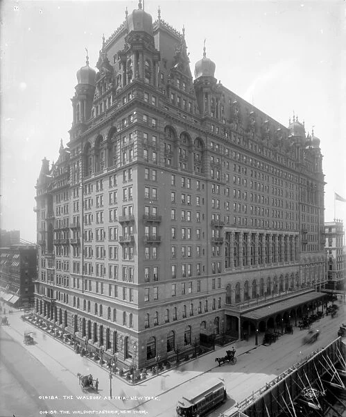 NYC: WALDORF-ASTORIA. The original Waldorf-Astoria Hotel on Fifth Avenue in New York City