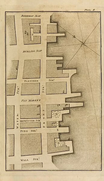 NYC: YELLOW FEVER, 1796. Valentine Seamans map of the New York City waterfront