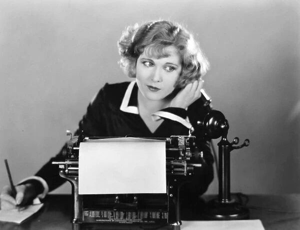 OFFICE SCENE, 1920s. Esther Ralston in Heaven Protect the Working Girl, 1920s