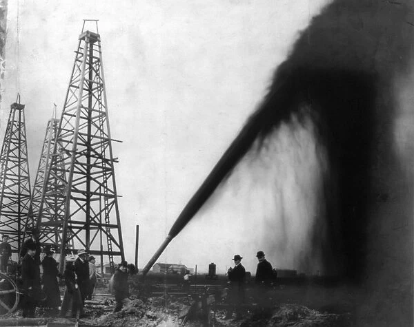 Oil derrick at Port Arthur, Texas, c1901