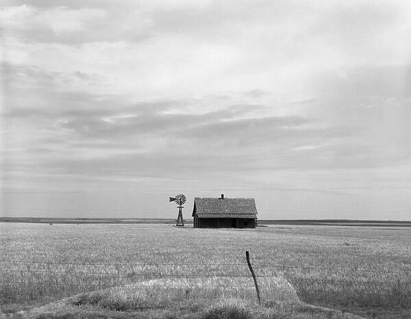 OKLAHOMA: FARM, 1937. An abandoned farm in Southwest Oklahoma. Photograph by Dorothea Lange
