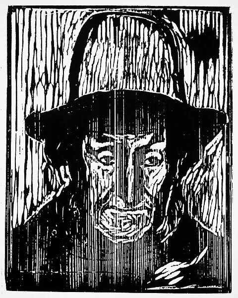 THE OLD FISHERMAN, 1899. Woodcut by Edvard Munch (1863-1944)