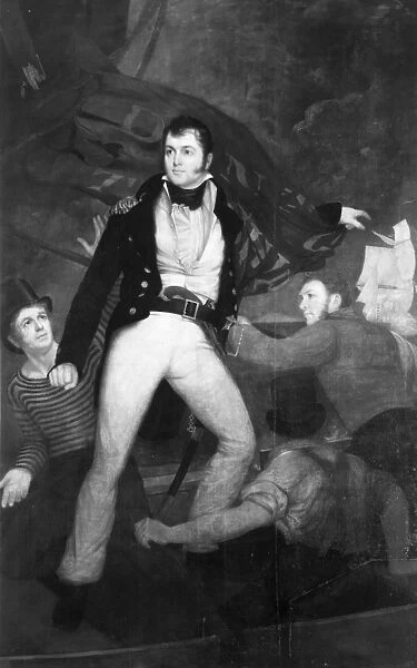 OLIVER HAZARD PERRY (1785-1819). American naval commander. Oil on canvas, 1816