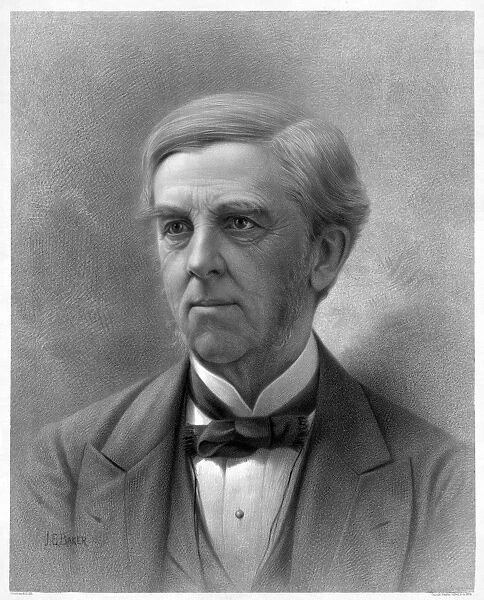 OLIVER WENDELL HOLMES (1809-1894). American physician and man of letters. Lithograph, c1879