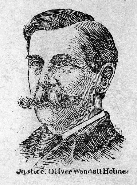 OLIVER WENDELL HOLMES, JR. (1841-1935). American jurist. Drawing, 1902