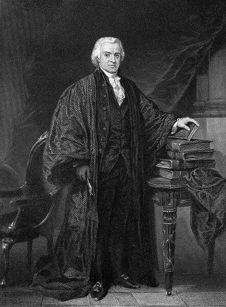 OLVIER ELLSWORTH (1745-1807). Chief Justice of the United States Supreme Court, 1796-1799. Steel engraving, 1863