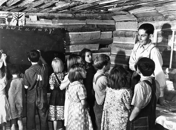 One-room schoolhouse at Breathitt County, Kentucky. Photograph, 1940, by Marion Post Wolcott