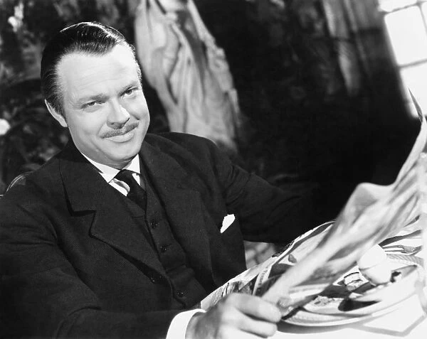 ORSON WELLES: CITIZEN KANE. Orson Welles in the title role of Charles Foster Kane in the film Citizen Kane, 1941
