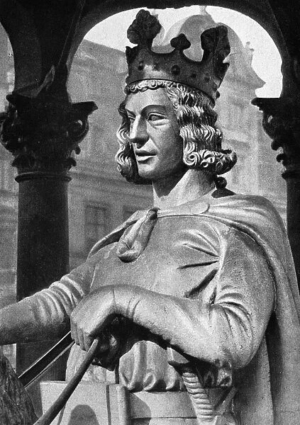 OTTO I (912-973). King of Germany and Holy Roman Emperor, 936-973. Detail from an equestrian statue, c1245, at Magdeburg, Germany