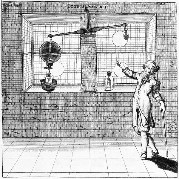 OTTO von GUERICKE (1602-1686). German physicist. Guericke demonstrating the nature of a vacuum