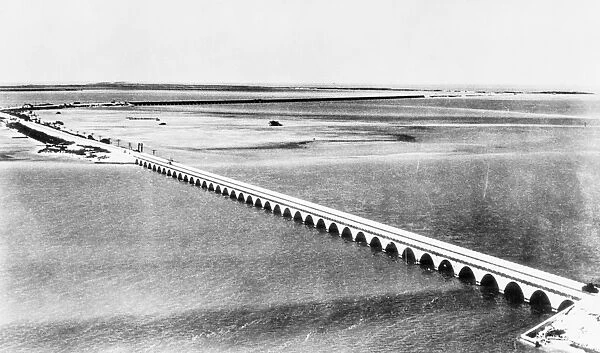 Overseas Highway linking Miami to Key West, Florida, built as a Public Works Administration project. Photograph, 1939