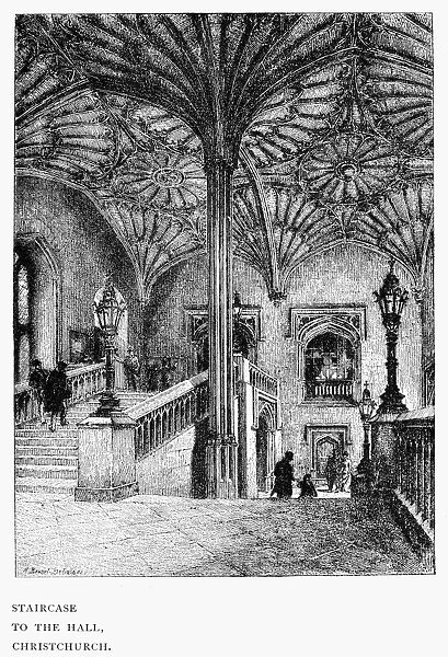 OXFORD: CHRISTCHURCH, 1890. Staircase to the hall, Christchurch