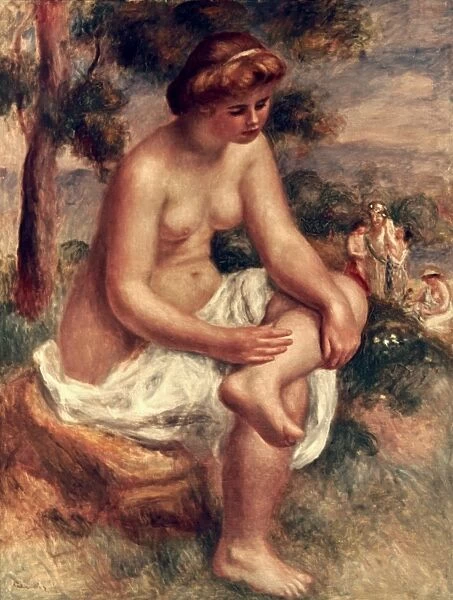 P. A. Renoir: Seated Bather. Canvas