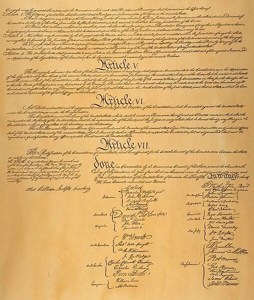 Page four of the Constitution of the United States of America, 1787