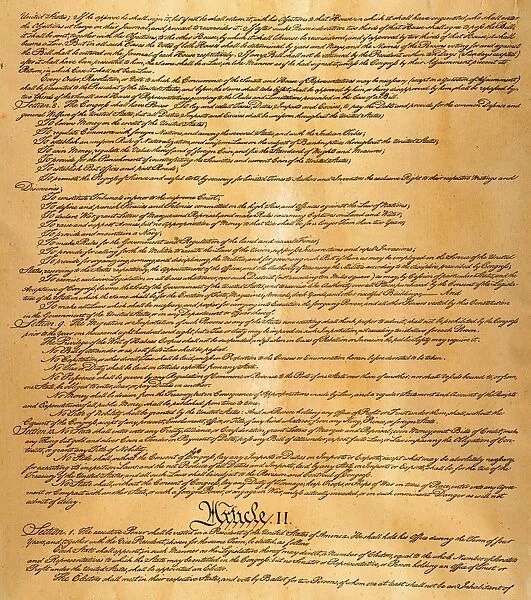 Page two of the Constitution of the United States of America, 1787