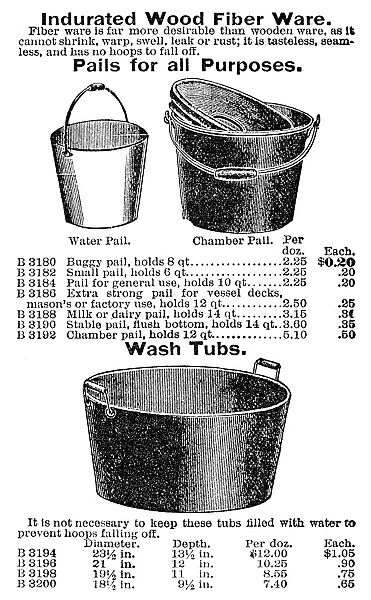 PAIL ADVERTISEMENT, 1900. From the Montgomery Ward & Co. mail-order catalogue of 1900