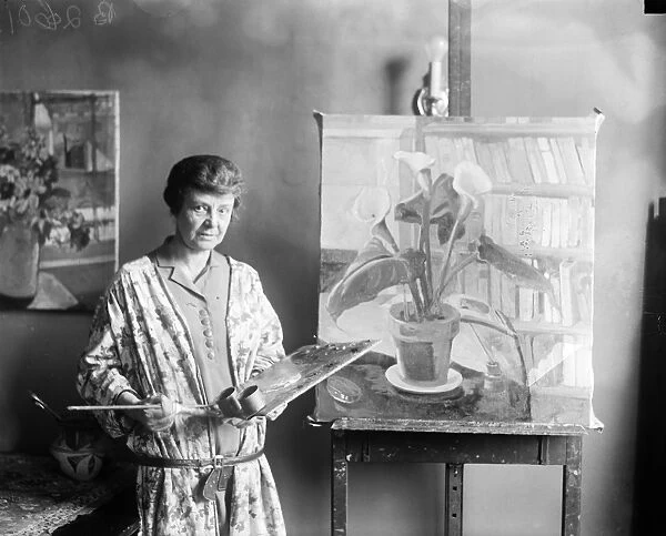 PAINTER, c1928. Portrait of an unidentified female painter. Photograph, c1928