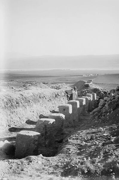 PALESTINE: TEL HAZOR. Partially excavated ruins of the ancient city of Tel Hazor