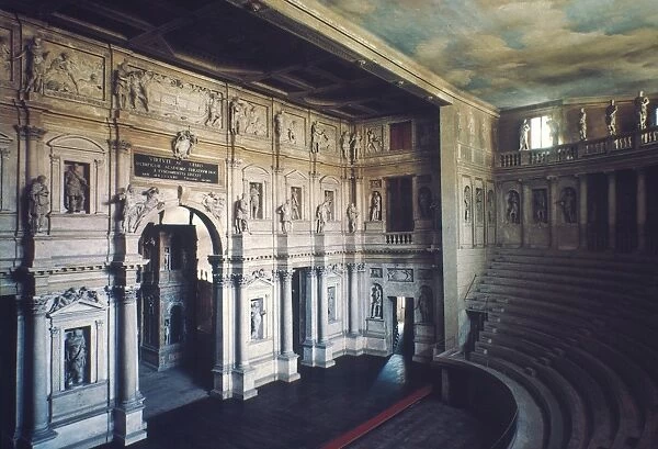 PALLADIO: TEATRO OLIMPICO. Designed by Andrea Palladio, 1579. Vicenza, Italy