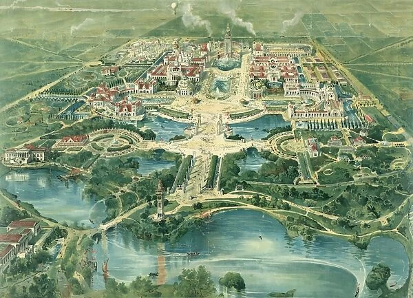 PAN-AMERICAN EXPOSITION. Birdseye view of the Pan-American Exposition in Buffalo, New York