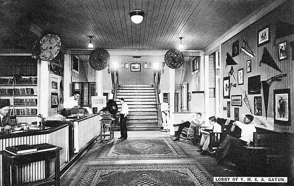 PANAMA: CANAL ZONE, c1910. Lobby of the Y