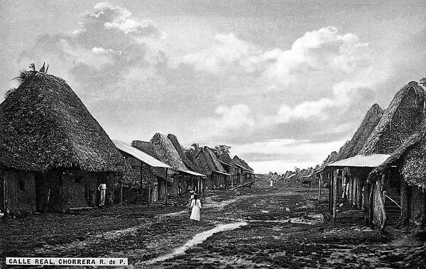 PANAMA: CHORRERA, c1910. Calle Real, a street in the town of Chorrera (present day