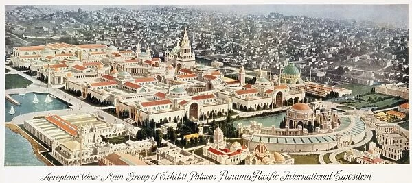 PANAMA-PACIFIC EXPOSITION. Aerial view of the exhibit palaces at the Panama-Pacific