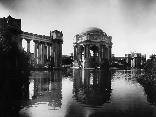 PANAMA-PACIFIC EXPOSITION. The Palace of Fine Arts from across the Fine Arts Lagoon