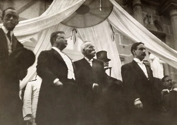 PANAMA: ROOSEVELT, c1906. President Theodore Roosevelt and Panamanian President