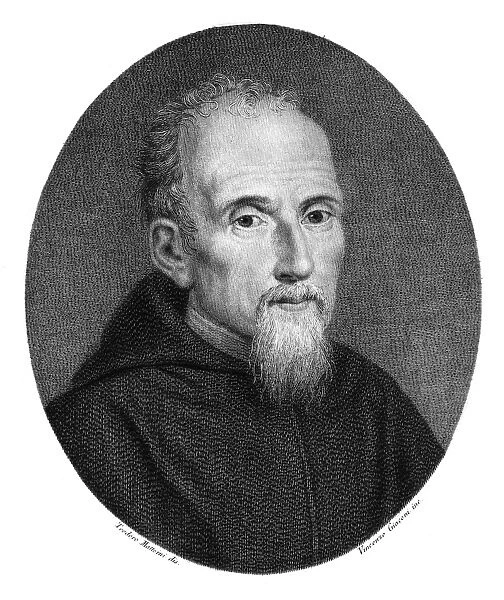 PAOLO SARPI (1552-1623). Originally Pietro. Italian prelate, historian, scientist and theologian. Steel engraving, Italian, 1820