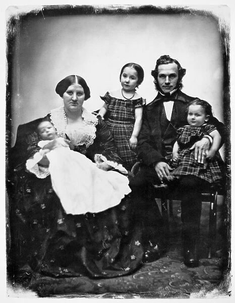 PARENTS AND CHILDREN, 1845. Daguerreotype, c1845, by Southworth & Hawes of an unidentified