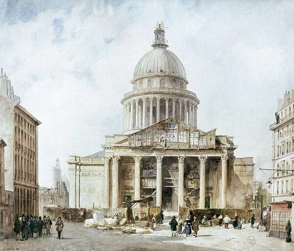 PARIS: PANTHEON, 1835. The Pantheon in the Latin Quarter of Paris, France, completed in 1789. Painting by Franois Villeret, 1835