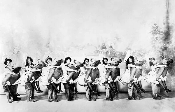 THE PARISIAN MODEL, c1905. Chorus girls and teddy bears on stage in the musical