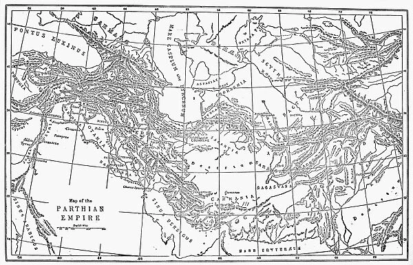 PARTHIAN EMPIRE, c200 B. C. A map of the Parthian Empire, c200 B. C