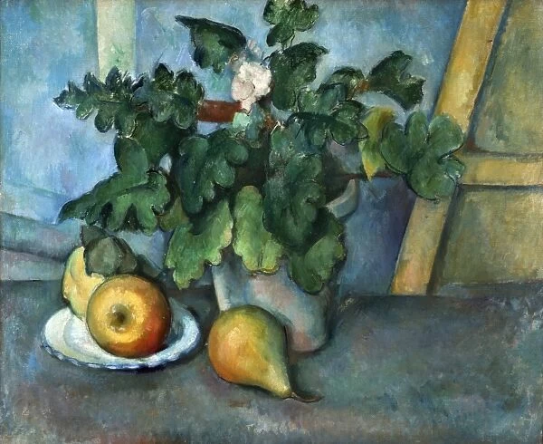 Paul Cezanne: Pot of Flowers and Pears. Canvas, c1888-90