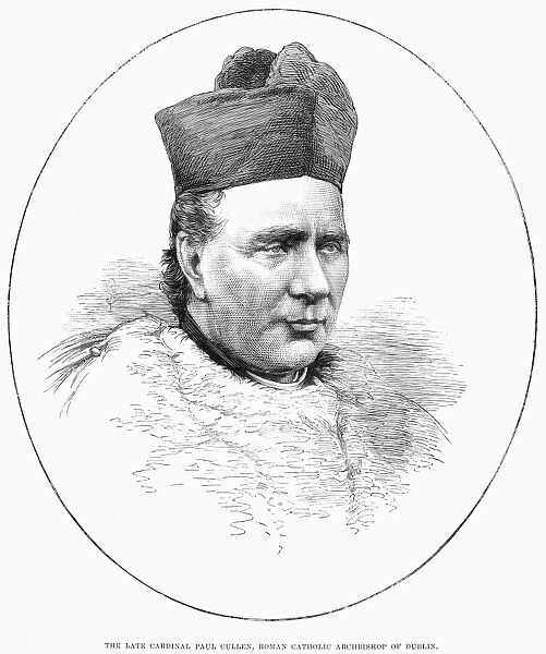 PAUL CULLEN (1803-1878). Irish prelate. Wood engraving, English, 1878